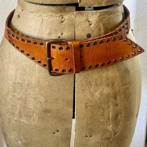 Linea Pelle Leather studded statement belt